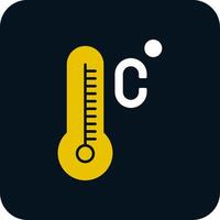 icône de deux couleurs de glyphe celsius vecteur