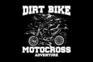 dirt bike motocross aventure conception silhouette vecteur