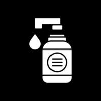 icône inversée de glyphe de savon à main vecteur