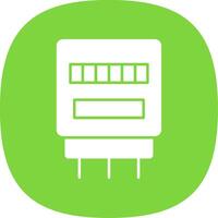 électrique compteur glyphe courbe icône vecteur