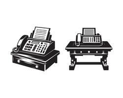 fax silhouette icône graphique logo conception vecteur