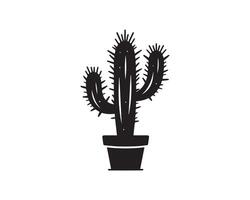 cactus silhouette icône graphique logo conception vecteur