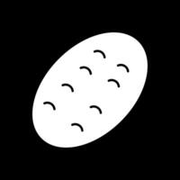 icône inversée de glyphe de pomme de terre vecteur