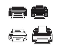 imprimante silhouette icône graphique logo conception vecteur