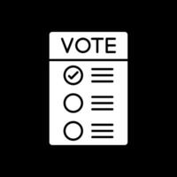 nombre de voter glyphe inversé icône vecteur