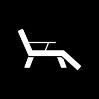 plate-forme chaise glyphe inversé icône vecteur