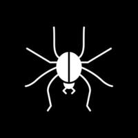 icône inversée de glyphe d'araignée vecteur