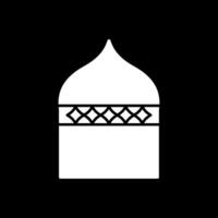 islamique architecture glyphe inversé icône vecteur