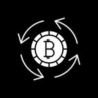 circulaire économie glyphe inversé icône vecteur