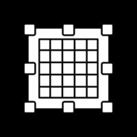 icône inversée de glyphe de grille vecteur