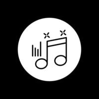 musical Remarque glyphe inversé icône vecteur