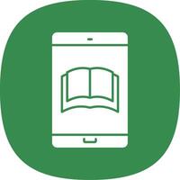 éducation app glyphe courbe icône vecteur