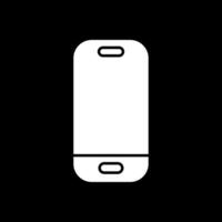téléphone intelligent glyphe inversé icône vecteur