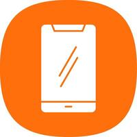 mobile téléphone glyphe courbe icône vecteur