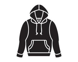 sweat à capuche silhouette icône graphique logo conception vecteur