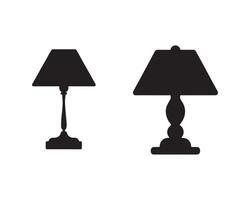 lampe silhouette icône graphique logo conception vecteur