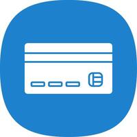 crédit carte glyphe courbe icône vecteur