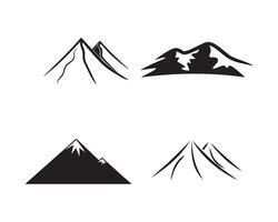 collines silhouette icône graphique logo conception vecteur