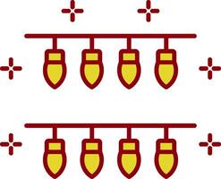 lumières ligne deux Couleur icône vecteur