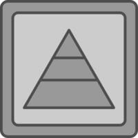 pyramide fillay icône vecteur