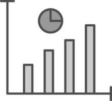 statistiques fillay icône vecteur