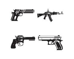 pistolet silhouette icône graphique logo conception vecteur