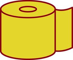 icône de deux couleurs de ligne de papier toilette vecteur