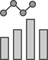 Les données une analyse fillay icône vecteur