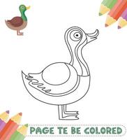 enfants coloration livres de adorable animaux vecteur