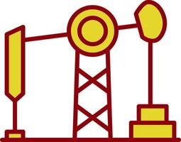 pétrole ligne deux Couleur icône vecteur