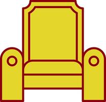 icône de deux couleurs de la ligne du trône vecteur