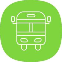 école autobus ligne courbe icône vecteur