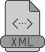 xml fillay icône vecteur