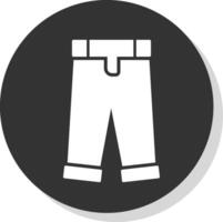 un pantalon glyphe gris cercle icône vecteur