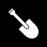 icône inversée de glyphe de pelle vecteur