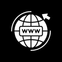 icône inversée de glyphe de site Web vecteur