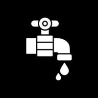 icône inversée de glyphe de robinet vecteur