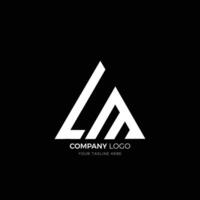 lm lettre Triangle forme logo vecteur