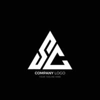 sc lettre Triangle forme logo vecteur