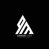 qm lettre Triangle forme logo vecteur