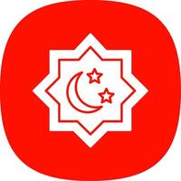 islamique étoile glyphe courbe icône vecteur