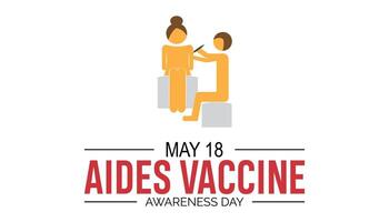 aides vaccin conscience journée observé chaque année dans mai 18. modèle pour arrière-plan, bannière, carte, affiche avec texte une inscription. vecteur