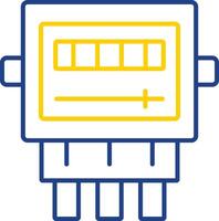 icône de deux couleurs de ligne de compteur électrique vecteur