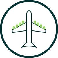avion ligne cercle icône vecteur