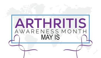 arthrite conscience mois observé chaque année dans peut. modèle pour arrière-plan, bannière, carte, affiche avec texte une inscription. vecteur