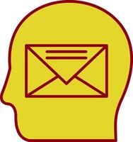 icône de deux couleurs de ligne de courrier électronique vecteur