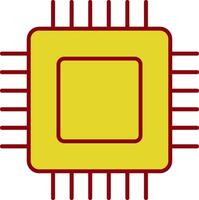 circuit imprimé, ligne, deux, couleur, icône vecteur