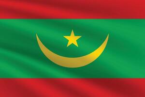 Mauritanie drapeau illustration. Mauritanie nationale drapeau. agitant Mauritanie drapeau. vecteur