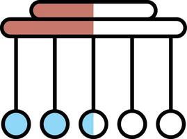 pendule rempli moitié Couper icône vecteur