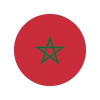 Maroc nationale drapeau illustration. Maroc rond drapeau. vecteur